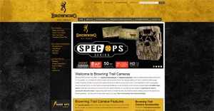 browning trail cameras website design
