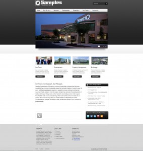 samples properties website screenshot