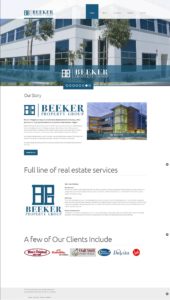 beeker property web design 2020