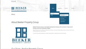 website design beeker property group 2017