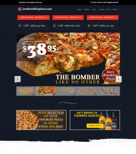 website design joes brooklyn pizza 2017