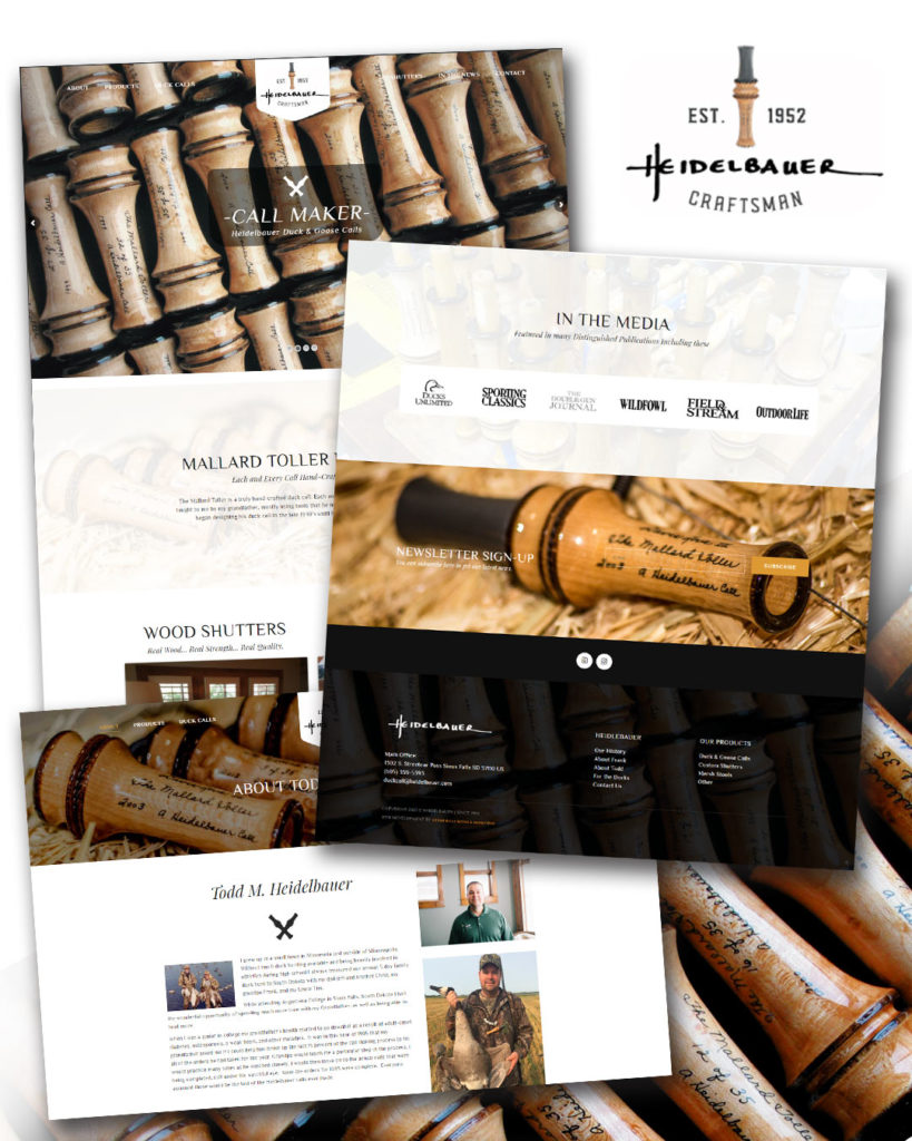 HEIDELBAUER CALLS WEBSITE DESIGN AND DEVELOPMENT